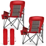 Camping Chair 500LB Oversized 29.52 High Back Twin Pack Red Duty. Fixed Price $209.99.