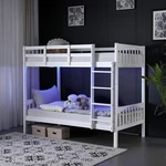 Solid Wood Twin Size Bunk Can Converted Into 2 Separate Beds White. Fixed Price $210.99.
