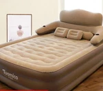 Inflatable High Raised With Pump & Pillow Set Double Queen Size Air Bed Mattress. Fixed Price $99.00.