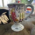 Jennifer Brinley Shopping Girl Jumbo Mug Chez Marie 6 Ceramic Coffee Cup. Fixed Price $8.00.