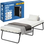 Greaton 14 High Folding Guest Bed 3 Memory Foam Mattress Sturdy Metal Frame. Fixed Price $215.16.