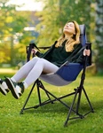 Portable Hammock Chair With Adjustable Backrest, Cup Holder, 450 Lbs Capacity. Fixed Price $99.98.