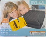 Inflatable Airbed! Intex Airlock Queen Pillow Rest With Built-in Electric Pump. Fixed Price $18.99.