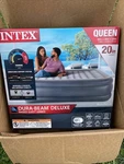 Intex Dura Beam Deluxe Raised Guest Airbed Queen 20 Inches High Quick Fill Pump. Fixed Price $43.00.
