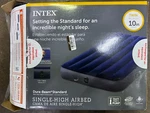 Intex Standard Dura-beam Airbed Mattress Twin Size, Navy Open Box. Fixed Price $28.00.