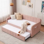 Twin Upholstered Daybed Frame With Trundle, Size Sofa For Bedroom Livin. Fixed Price $383.63.
