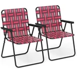 Giantex 2 Pack Steel Frame Webbing Beach Chairs For Adults Camping Use. Fixed Price $109.99.