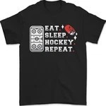 Sleep Hockey Repeat Ice Street Funny Mens T-shirt 100% Cotton. Fixed Price $31.82.