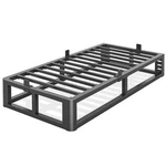 Firpeesy 12" Twin Metal Platform Bed Frame, Heavy Duty, Rounded Corner, Headboar. Fixed Price $134.98.