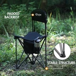 Extra Large Quick Folding Tripod Stool With Backrest Fishing Camping Chair Wi.... Fixed Price $71.14.