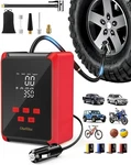 Olarhike Electric Tire Inflator Portable Air Compressor, 12V Auto Pump. Fixed Price $29.99.