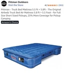 Pittman Outdoors Truck Bed Mattress F150. Fixed Price $128.99.
