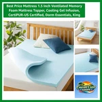 Luxurious 1.5-INCH Gel-infused Mattress Topper For Refreshing Sleep Experience. Fixed Price $82.99.