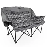 Black Sierra Double Loveseat Comfort Camping Couch, Oversized Folding Chair F.... Fixed Price $180.80.
