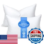 Zibroges Feather Pillows Queen Size Set 2 Hotel Goose Down Bed Soft 6. Fixed Price $51.71.