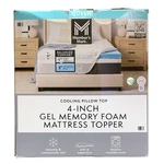 Member's Mark 4-INCH Cooling Pillow-top Gel Memory Foam Mattress Topper, Queen. Fixed Price $97.69.