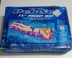 Vtg Nib Swimline Inflatable Air Mattress 72" Pool Raft Green Blue Old Stock. Fixed Price $25.95.