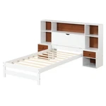 3-IN-1PLATFORM Frame Furniture Set Bedroom W/storage Headboard & Nightstands. Fixed Price $189.99.