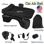 Black Flocked Car Pillow Inflatable Mattress Camping Air Portable Sofa Beds. Fixed Price $36.47.