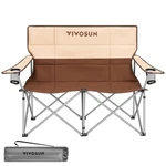 Vivosun Outlets Double Camping Chair, Fully Padded Folding Loveseat, Portable. Fixed Price $106.38.
