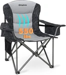 Kingcamp Oversized Heavy Duty Camping Chair 550LBS Lumbar Support High Back. Fixed Price $121.99.