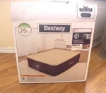 Bestway Queen Mattress 20" Built-in Pump Tritech Airbed W/ Bag & Box. Fixed Price $48.99.